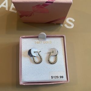 14K dc hoop earrings
